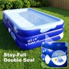 COBOPANDA 118" Extra Large Inflatable Pool, 0.35mm Double Thickened Blow