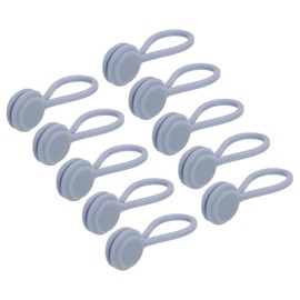 sourcing map Magnetic Cable Clips 4.3 Inch x 0.6 Inch Gray Magnetic Cord Organizer Cable Ties Reusable Twist Ties for Home, Kitchen, Office, 10 Pcs
