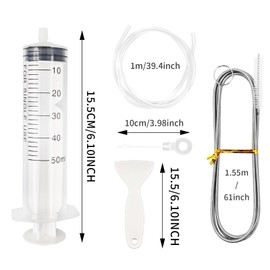 9Pcs Fridge Dredger and Cleaning Set -Fridge Drain Hole Cleaning Tool,Reusable Fridge Emptying Dredger and Cleaning Set,Fridge Cleaning Syringe Kit for Refrigerator Cleaning,Kitchen Drain Hole Remover