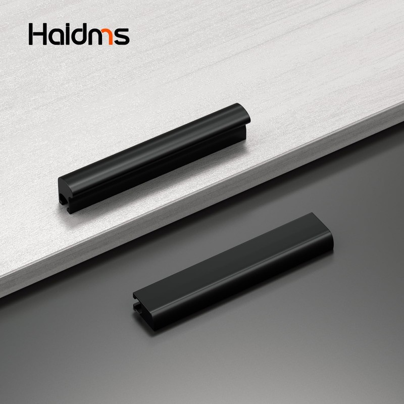 Haidms 10 Pack Adjustable Cabinet Handles Black Cabinet Pulls 1"