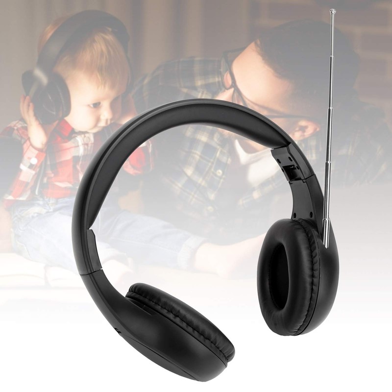 Vbestlife Personal FM Radio Headphones, 3.5mm Teaching Headset, External Antenna