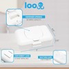 Loo Discreet Flushable Wipes Dispenser with No-Drill Suction Mount -