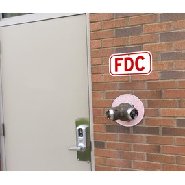 Sigo Signs, FDC Sign, Fire Department Connection Sign, 6x12 Inches, Rust Free .040 Aluminum, Fade Resistant, Made in USA