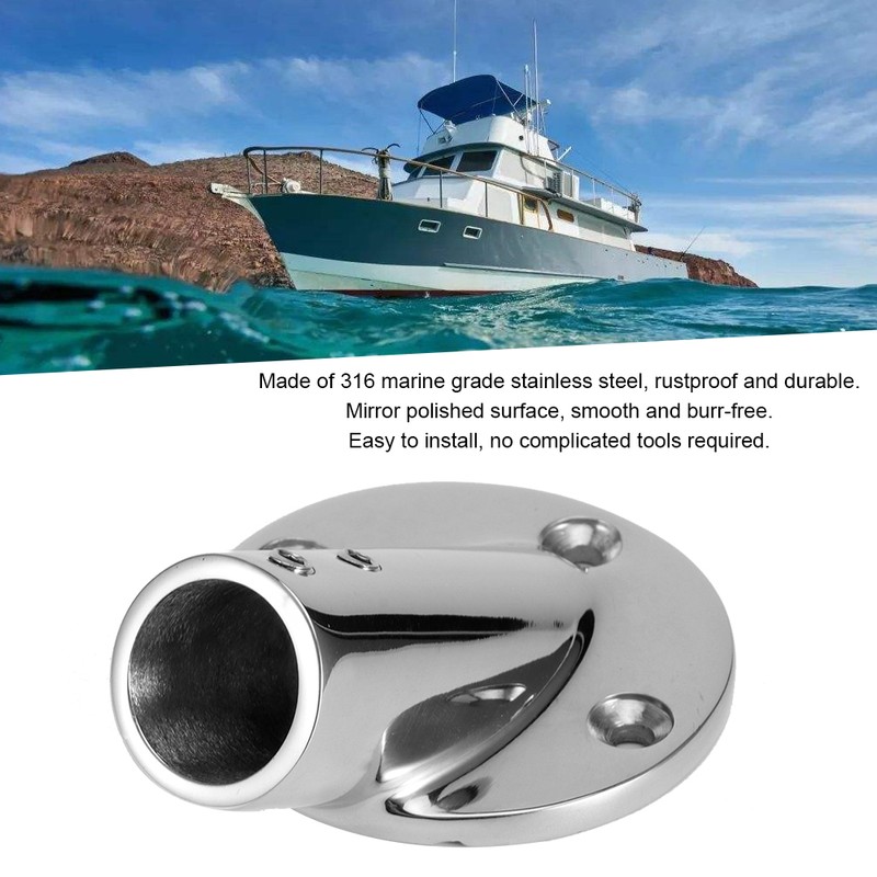 30 Degree Round Tube Base Hand Rail Railing Fitting 316