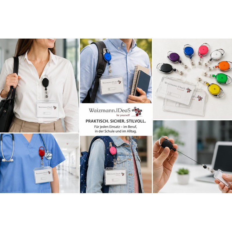 1 x ID Card Set - ID Yo-Yo Zipper Oval