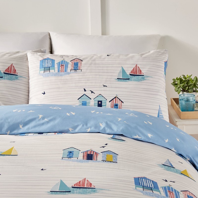 Fusion - Beach Huts - Duvet Cover Set - Double