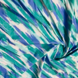 Unbranded Abstract Blue and White Print Fabric 4 way Stretch Spandex by yard for Swimwear