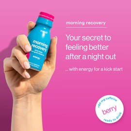 Morning Recovery, Electrolyte with Energy, Milk Thistle Drink Proprietary Formulation to Hydrate While Drinking for Morning Recovery, Highly Soluble Liquid DHM, Berry, Pack of 24