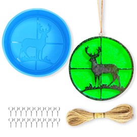 Christmas Deer in Scope Silicone Freshie Mold, Rifanda Car Freshie Silicone Mold Aroma Beads for Car Freshies, Car Freshies Supplies Christmas Car Freshie Molds Freshies Supplies Starter Kit