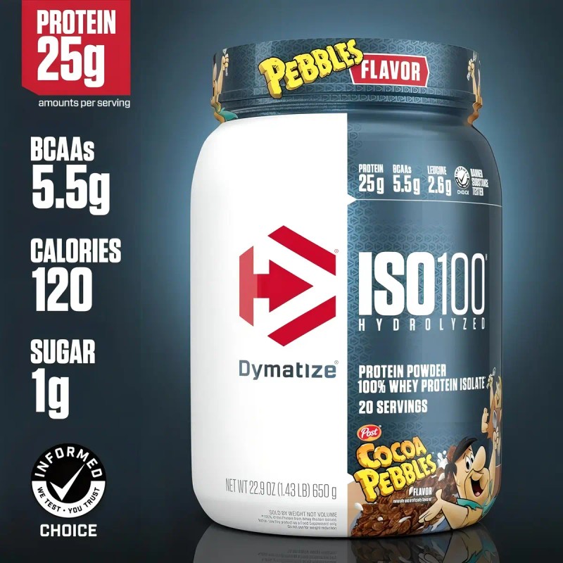 Suplemento Dymatize Whey Iso 100 Sabor Cocoa Pebbles 650g Polvo