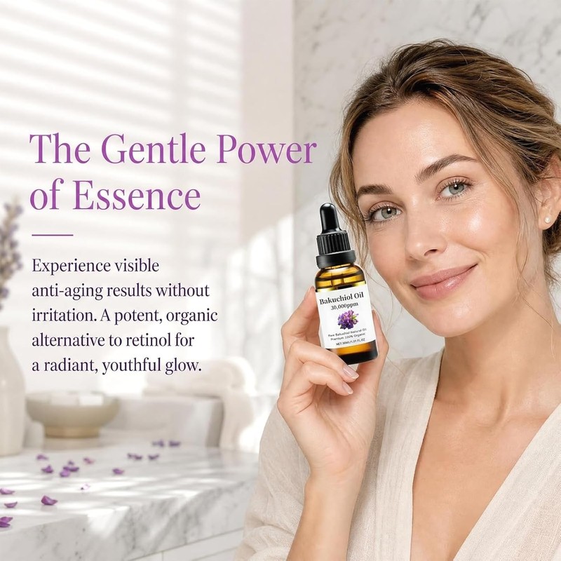 Aceite Bakuchiol 30000ppm, Sérum Prensado Frío, Alternativa Retinol (2uds)
