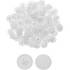 100 Pcs 11mm White Screw Cap Covers Assortment Kit, Plastic