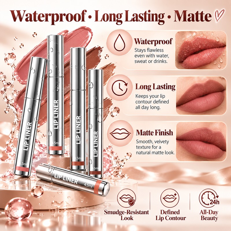 Peel-Off Lip Liner Set for Lip Contouring – Waterproof Long-Lasting