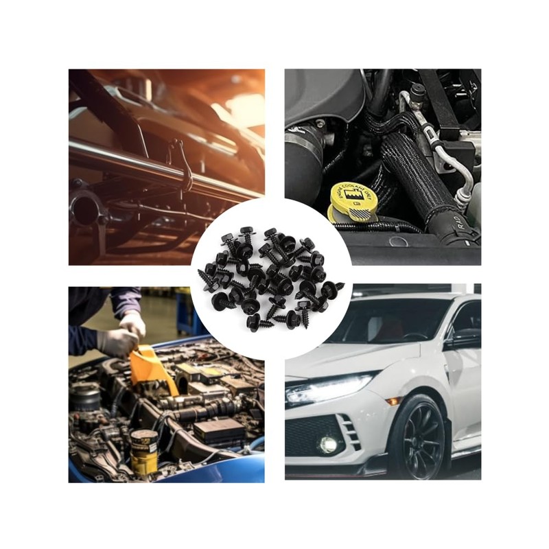 GYWHOOFT Self Tapping Screws for Car Hex Head Screws with