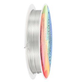 M METERXITY 0.8 mm/20 Gauge Copper Wire for Jewelry Making, 7.5FT Copper Beading Craft Wire for Jewelry/Weaving/DIY Crafting/Planting, Color-Retaining [2.3 M, Bright Silver]