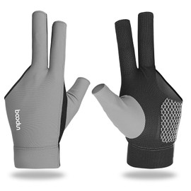 YFY Billiards Glove 3 Finger Pool Glove for Left Hand, Durable Double Stitched, Snooker Cue Sport Glove Popular Sizes for Men & Women