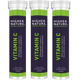 Higher Nature Fizzy C Effervescent Vitamins 20 tablet X 3 (Pack of 3)