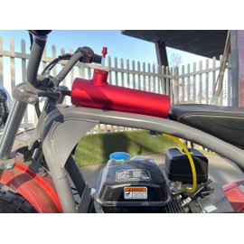 SJVLXHI Red Gas Tank Aluminum Cylinder 10" For Coleman Powersports CT200U BT200X CT200u-ex,For Predator 212cc 196cc/6.5HP Go Kart and Gas Mini Bike