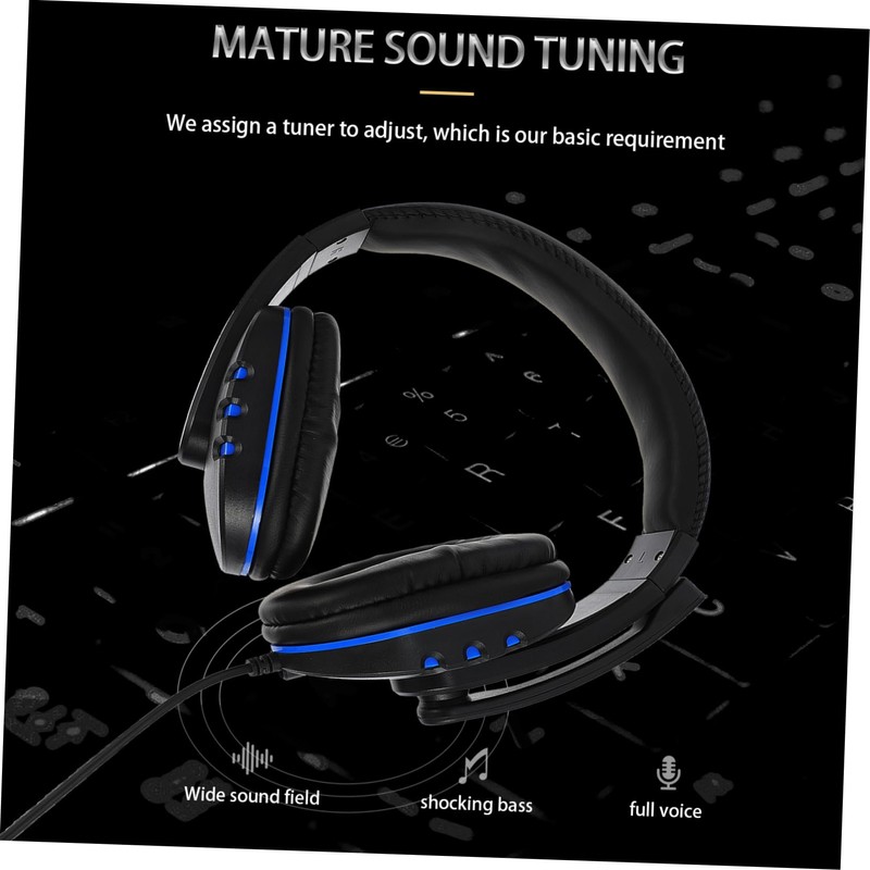 KONTONTY Noise Reduction Gaming Headphones with Flexible Retractable Headband Compatible