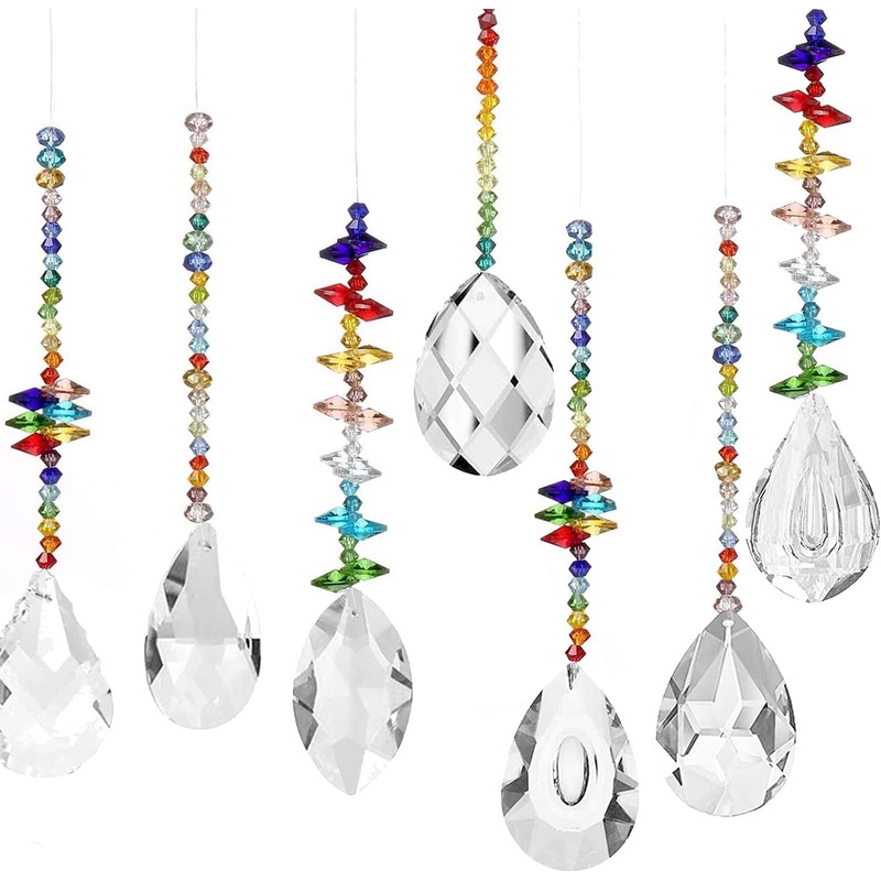 ToBeIT 9pcs Crystal Sun Catcher Conjures up Light Reflections Decorative