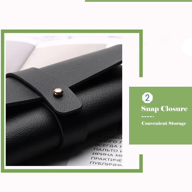 Onrtry Soft Leather Eyeglass Case PVC Nail Buckle Glasses Bag