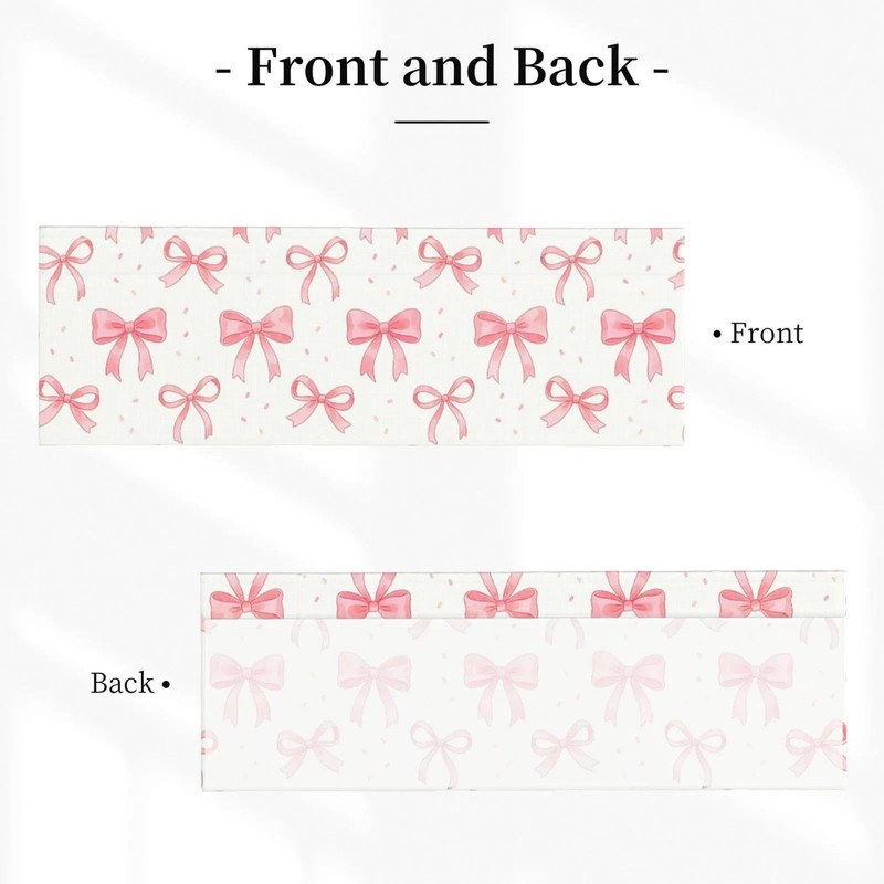 Vodbne Bow Valances, Rod Pocket Valance Curtains 52 x 18in,