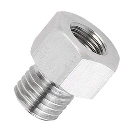 Aramox Aluminium Alloy Adapter, 1/8 NPT Female to M12x1.5 Male, Metric Pipe Fitting Adapter