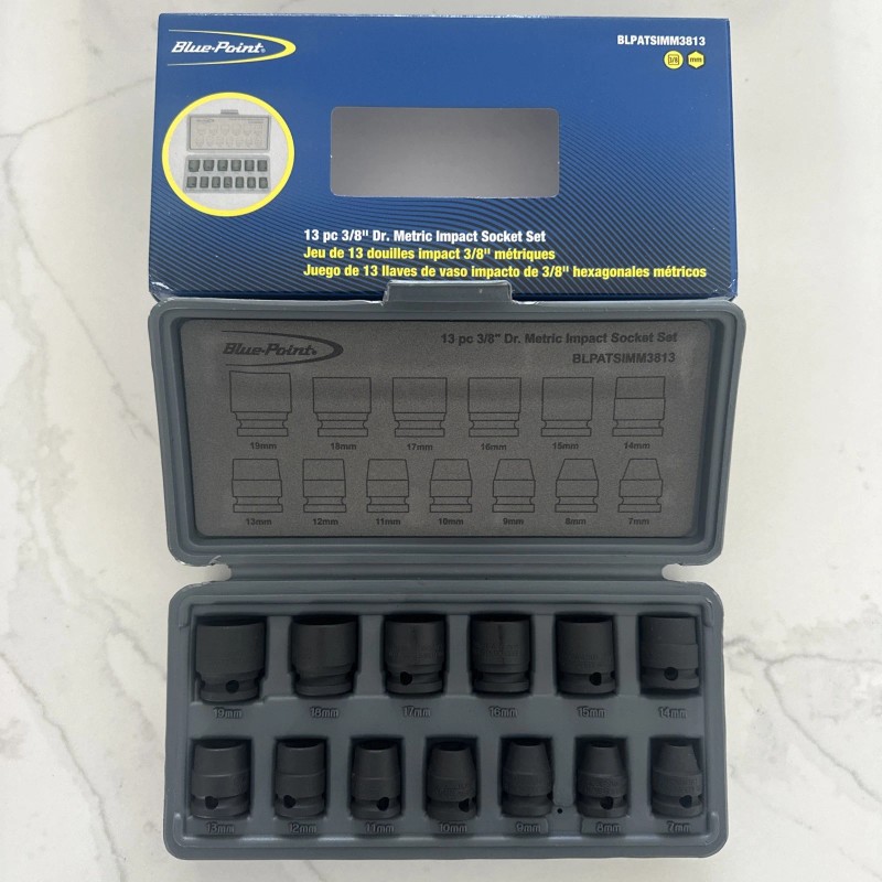 Blue-Point 13 Pc. 3/8" Drive Metric Shallow 6 Pt. Impact