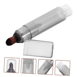 PACKOVE Scalp Applicator Oil Dispenser with Dropper and Cleaning Brush Essential Tool for Hair Growth Serums Compatible with Various Applications Transparent Black Design Convenient