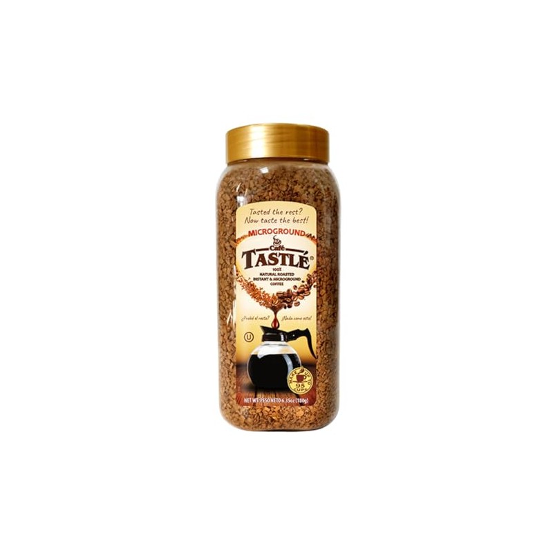 Cafe Tastlé 100% Natural Roasted Instant and Micro-Ground Coffee, 6.35