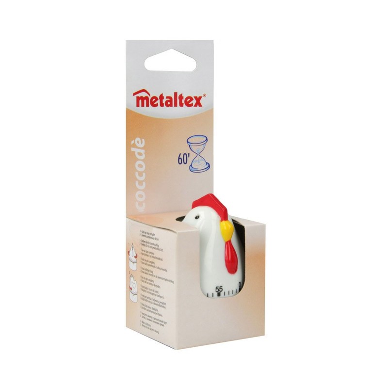 Metaltex Timer Hen 60 min, White