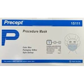 PRECEPT 15111 PROCEDURE Medical ASTM Level 1 Face Mask DAMAGE BOX Lot