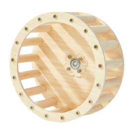 Birds Running Wheel Exercise Toys - Parrot Exercise Wheel Interactive Rotating Toy - Wood Interactive Parakeets Intelligence Growth Cage Accessories for Conures Cockatiels