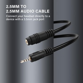 PNGKNYOCN Audio Extension Cable，2.5mm TRRS Male to Female Stereo Audio Aux Cable Compatible with Headphones, Microphones（0.3M）