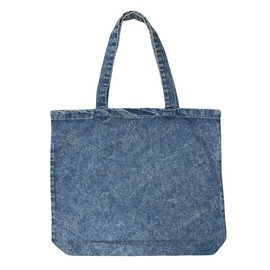 (6 Pack) 6 Pack Heavy Cotton Denim Convention Reusable Tote Bag (Denim)