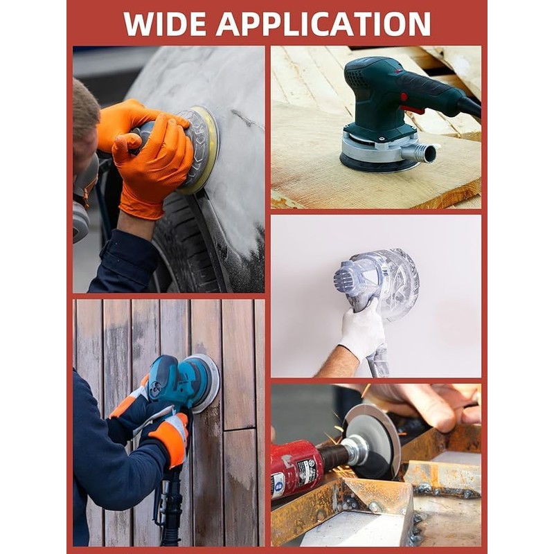 115mm Hook and Loop Sanding Discs (60/100/150/180/240 Grit)