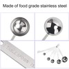 YUNYU Stainless Steel Measuring Spoons Set with Ruler, 5Pcs Kitchen
