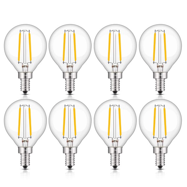 CRLight Candelabra LED Globe Bulb 30W Equivalent Soft White 3000K,