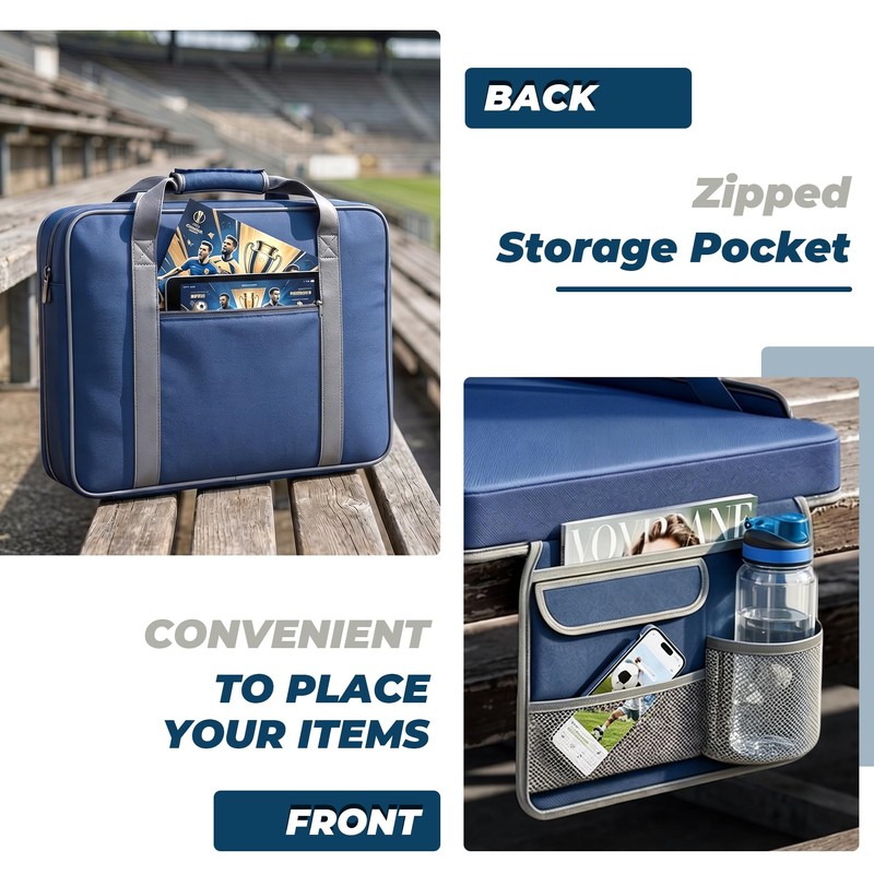 Stadium Seats with Back Support, Portable Folding Bleacher Chairs with