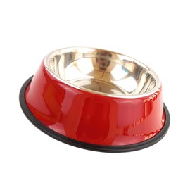 Balacoo Stainless Steel Dog Bowl, Red, 12"