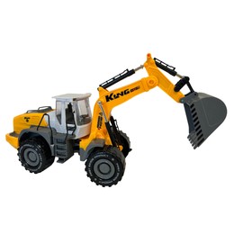 Bagger Maxi Spielzeug mit Bewegung Kupplung Gummierte Schaufel Bagger Fahrzeug Baustelle Bagger Bagger mit Traktor Arm mit Frontschaufel Fahrzeug Bau LKW Bagger Spielzeug groß (C)