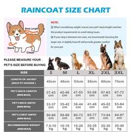 Dog Raincoat with Hood, Adjustable Raincoat Dog, Waterproof Dog Coat, Rain Jacket Dog with Reflective Strips for Small, Medium and Large Dogs (Green, L)