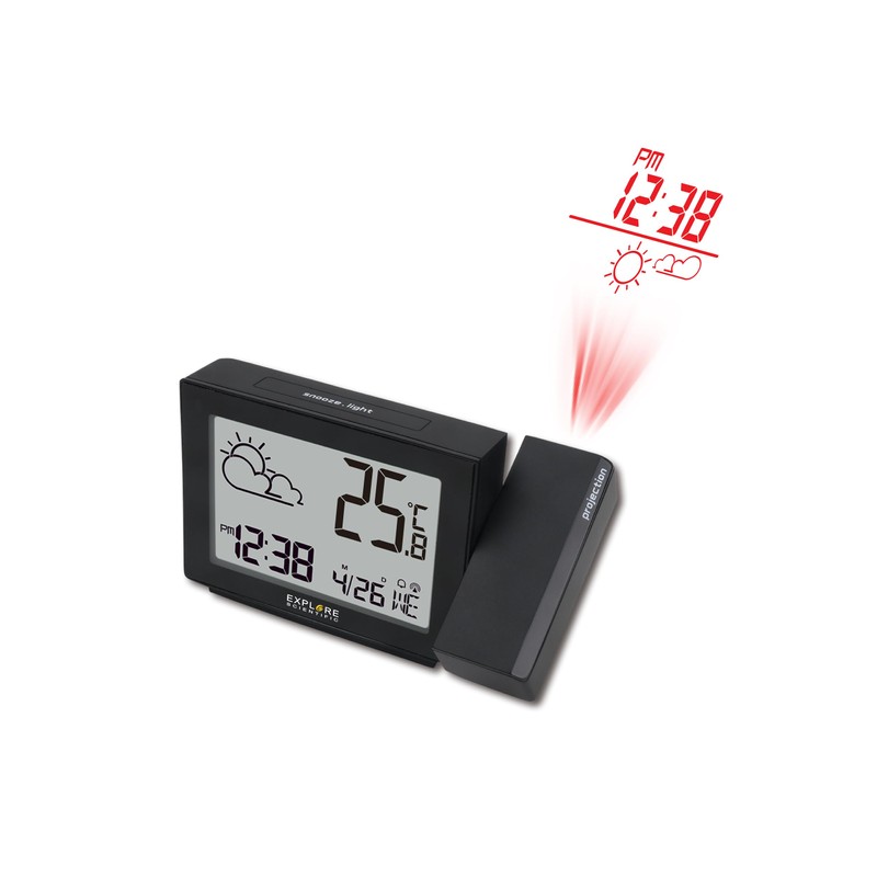 Explore Scientific RPW3001 Weather Radio Controlled Barometer Indoor Temperature Projection