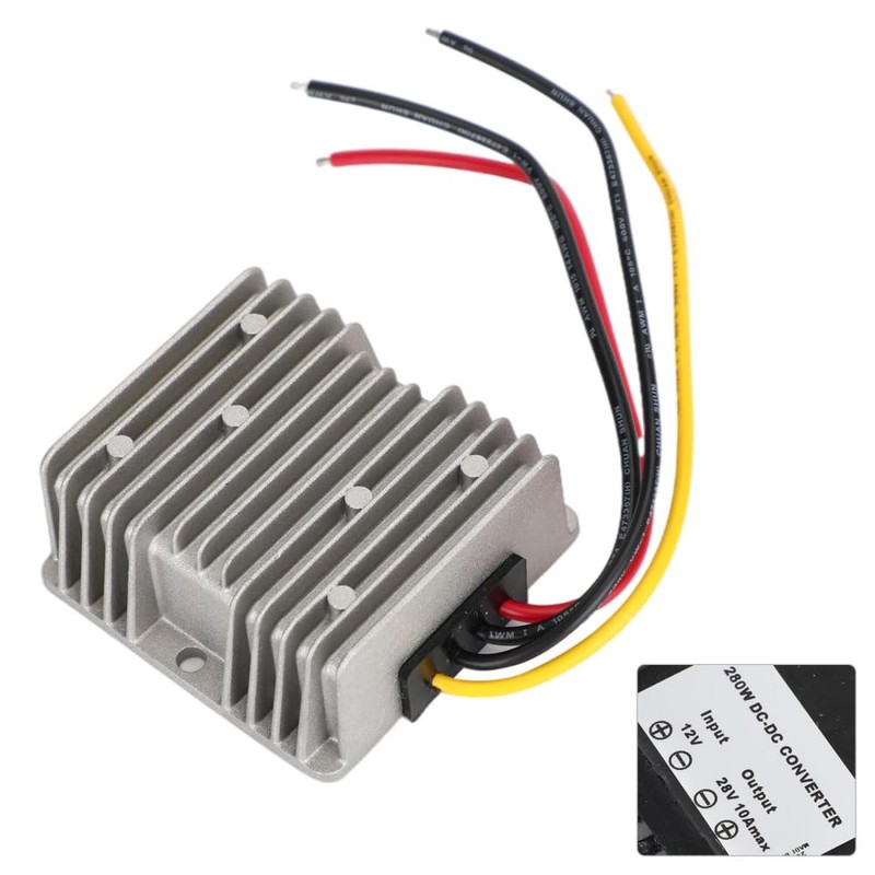 Areyourshop DC-DC Converter 10 A 12 V Step Up to
