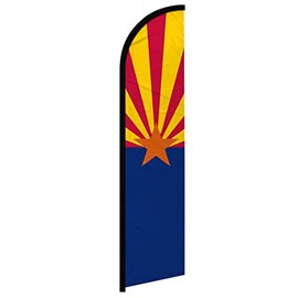 Arizona Windless Full Sleeve Banner Swooper Flag - Perfect for Businesses, Stores, Shops, etc
