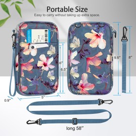 Fintie - Soporte para pasaporte familiar para viajes, 6 personas de gran capacidad con bloqueo RFID, organizador de documentos de viaje, bolsa de embrague con soporte para bolígrafos, llavero, tarjeta
