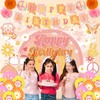 Groovy Birthday Decorations for Girls Kids Retro Hippie Daisy Flower