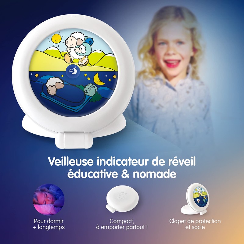 Pabobo - Children's Educational Day Night Portable Travel Alarm Clock