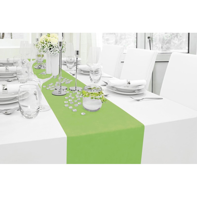 MODERNO Fleece Table Runner Apple Green Table Runner Apple Green