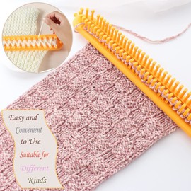 HZXMKB Knitting Looms Set,Loom Knitting Craft Kit Tool with Hook Needle Loom Set of 2 Different Sizes,Round Knitting Machine Plastic Weaving,DIY Knitting Looms Set for Adults, Girl,Women,Hat,Scarf